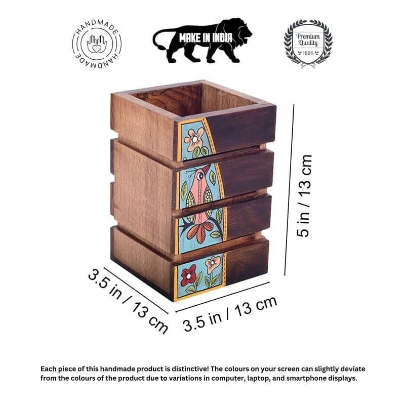 Tribal Birdie Wooden Cutlery Holder media 6