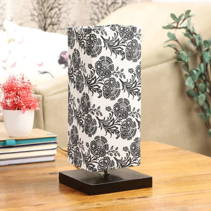 Filigree Ingram Fabric Table Lamp - Black,White media 3