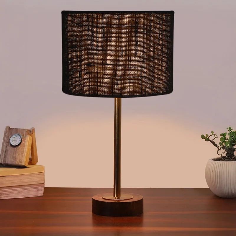 Sienna I Rodin Wooden Table Lamp - Black,Gold,Brown media 2