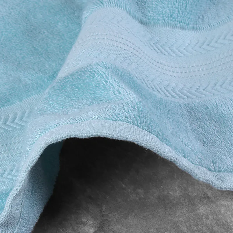 Reign Bath Towel (White & Blue) - Set Of Two media 3