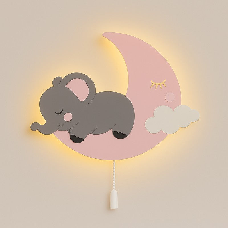 Dreamy Elephant Battery Operated Wall Lamp media 3