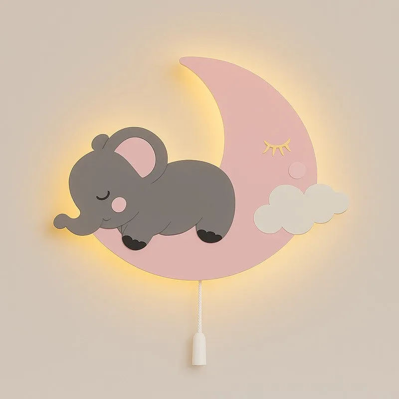 Dreamy Elephant Battery Operated Wall Lamp media 3
