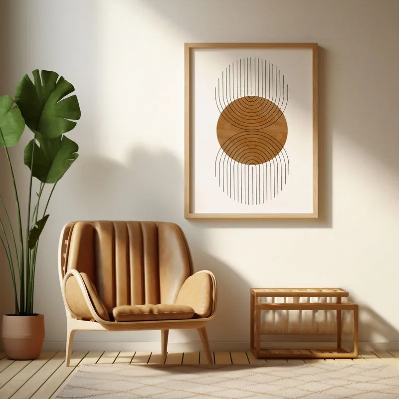 Terra Balance Canvas Wall Painting With Brown Frame media 6