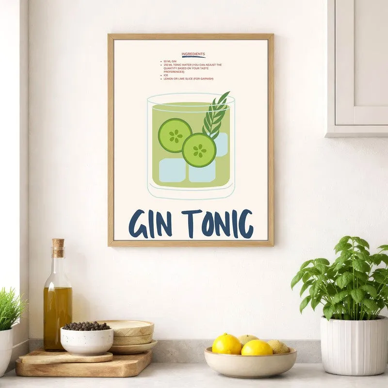 GinTonic Archival Canvas Wall Art - Brown media 4