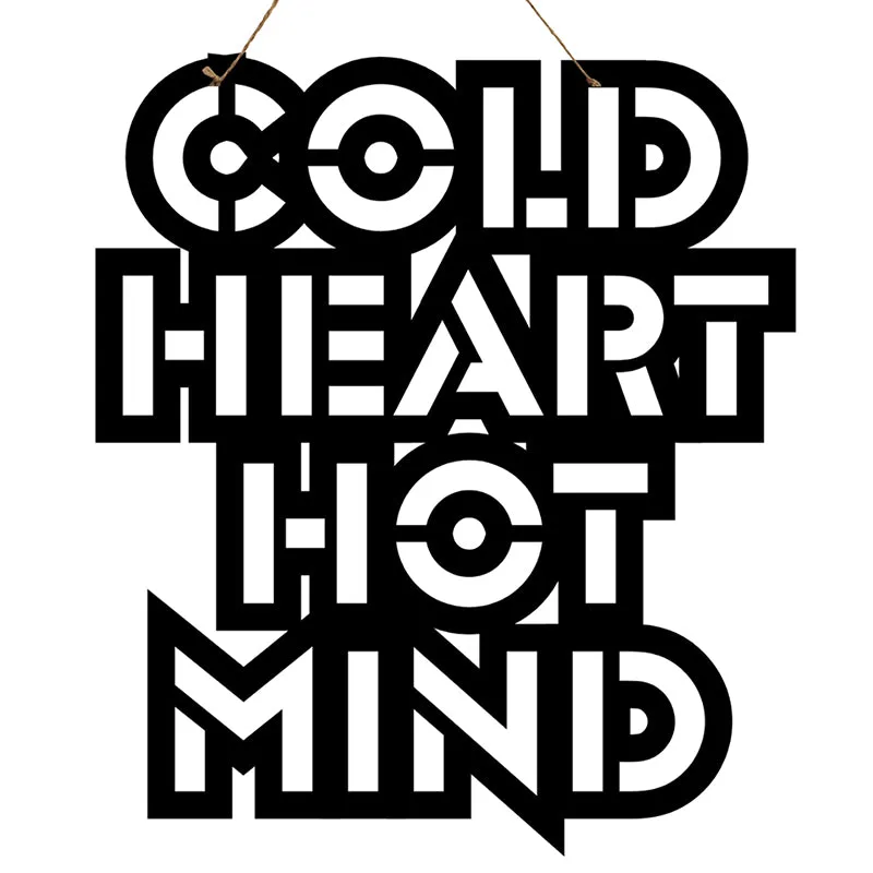 Cold Heart Hot Mind Mild Steel Wall Accent media 3