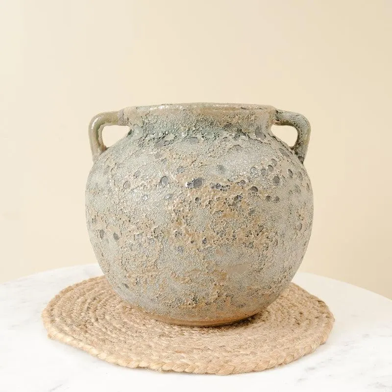 Rustic Ceramic Vase with Dried Flower Bunch media 4