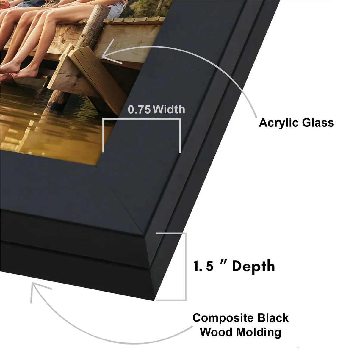 MinimalMono MDF Photo Organiser - Black media 9