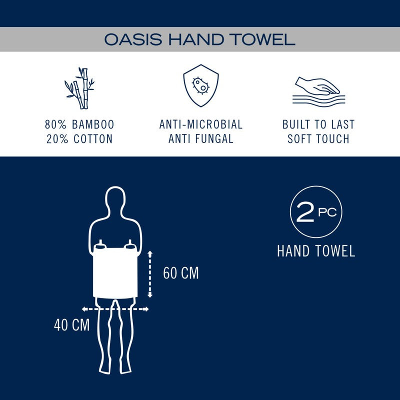 Nautica Oasis Hand Towel (Grey) - Set Of Two media 6