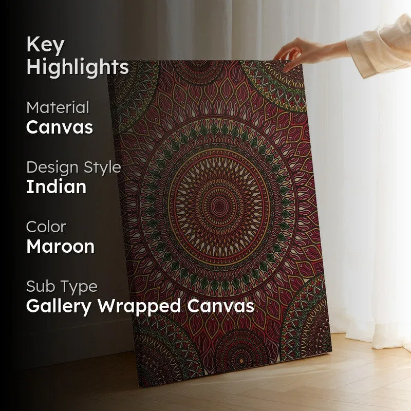 Mandala Stretched Canvas Wall Art & Paintings media 2