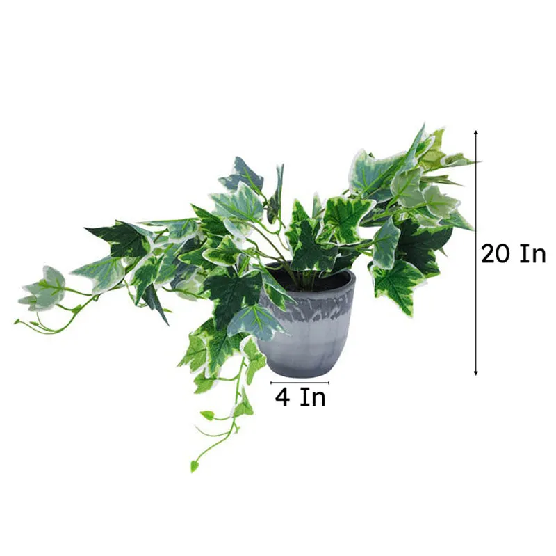 Artificial Green Bush With Plastic Pot media 7