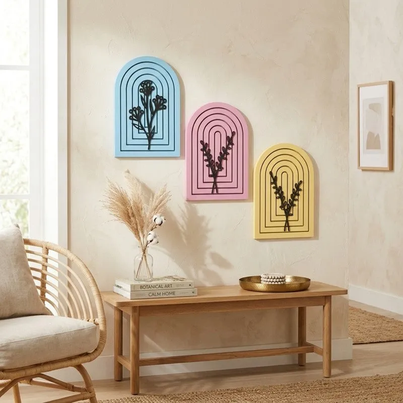 Florenza Wooden Wall Accent - Set of Three media 3