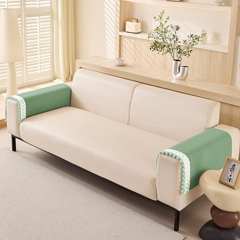 Emris Chenille Sofa Mat - Green media 4