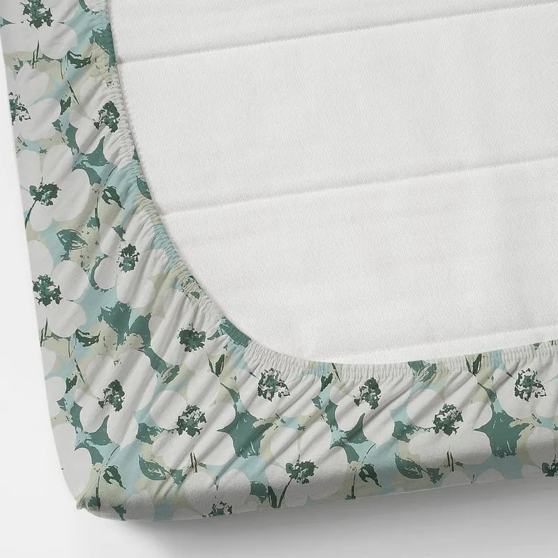 Flower Grace Cotton Fitted Bedsheet - 180 TC media 5