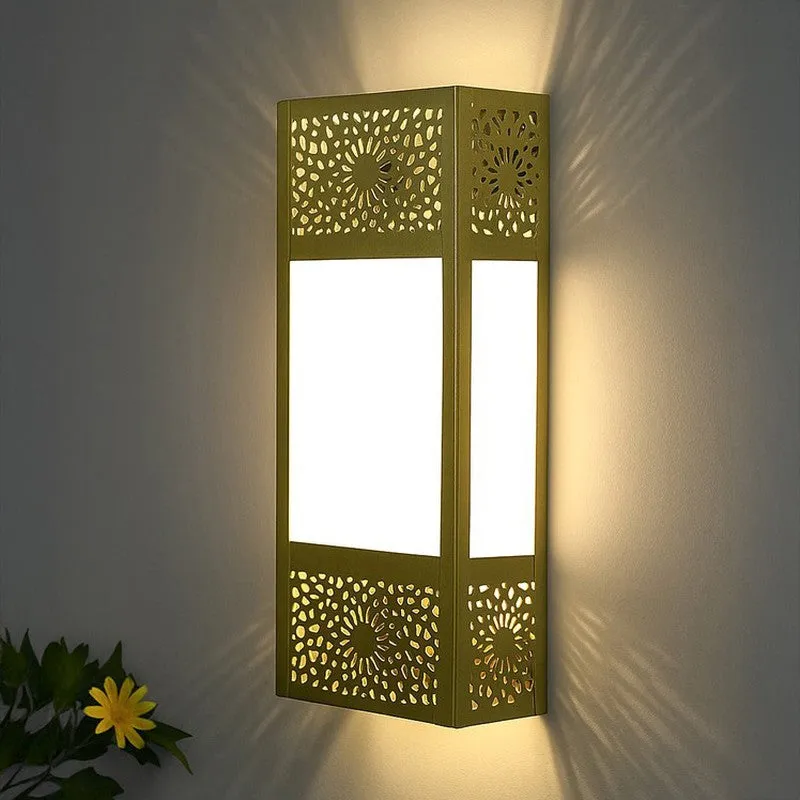 Orna Block Fabric & Metal Wall Lamp media 1