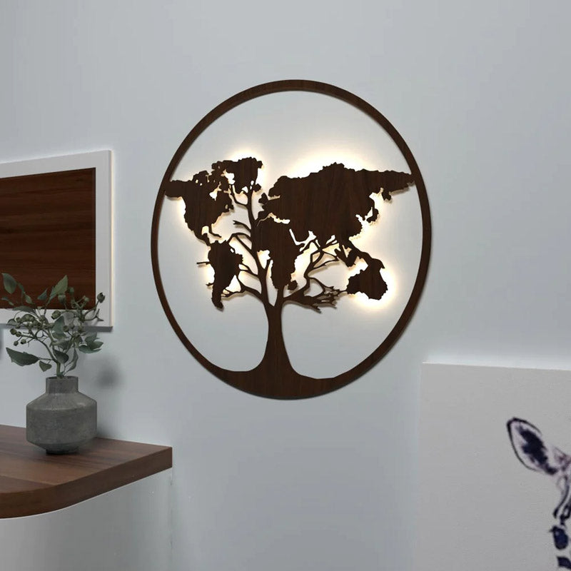 Tree Of World LED Strip Light MDF Wall Accent media 3