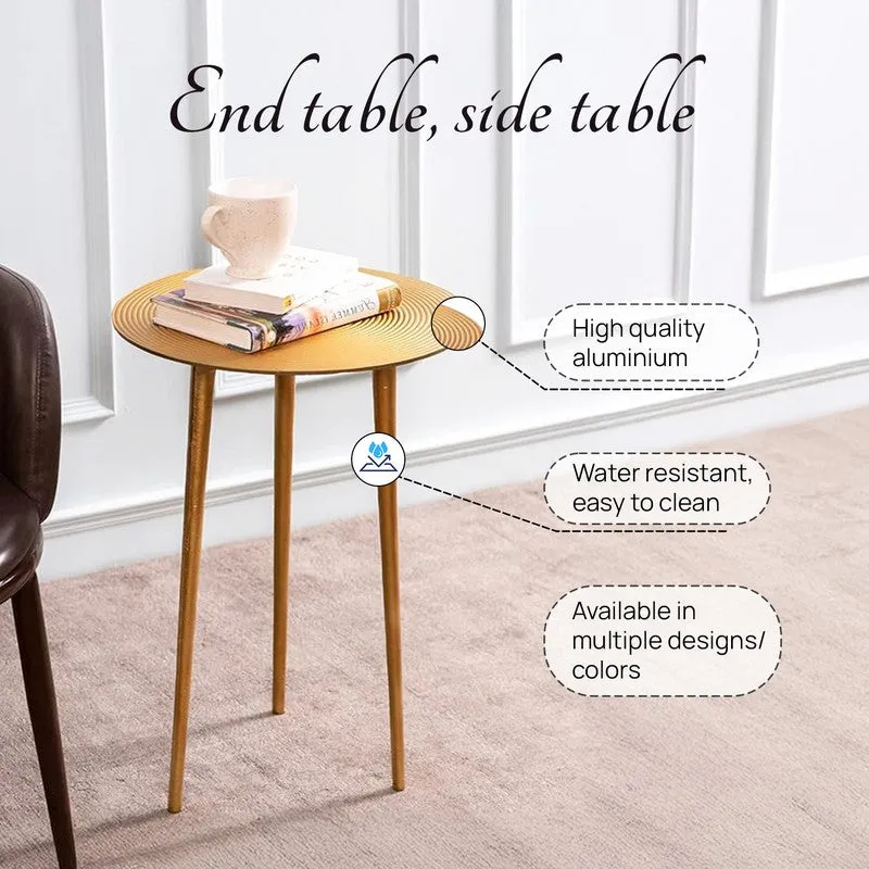 Elara Aluminum Side Table (Gold) - Set of Two media 5