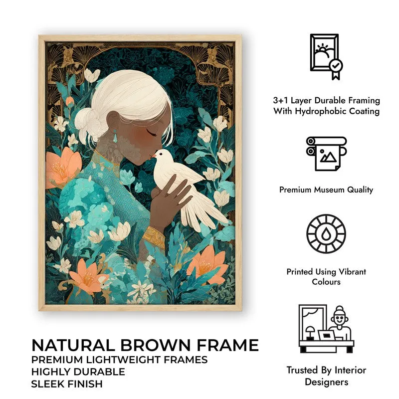 Miraye Canvas Wall Painting With Brown Frame media 10
