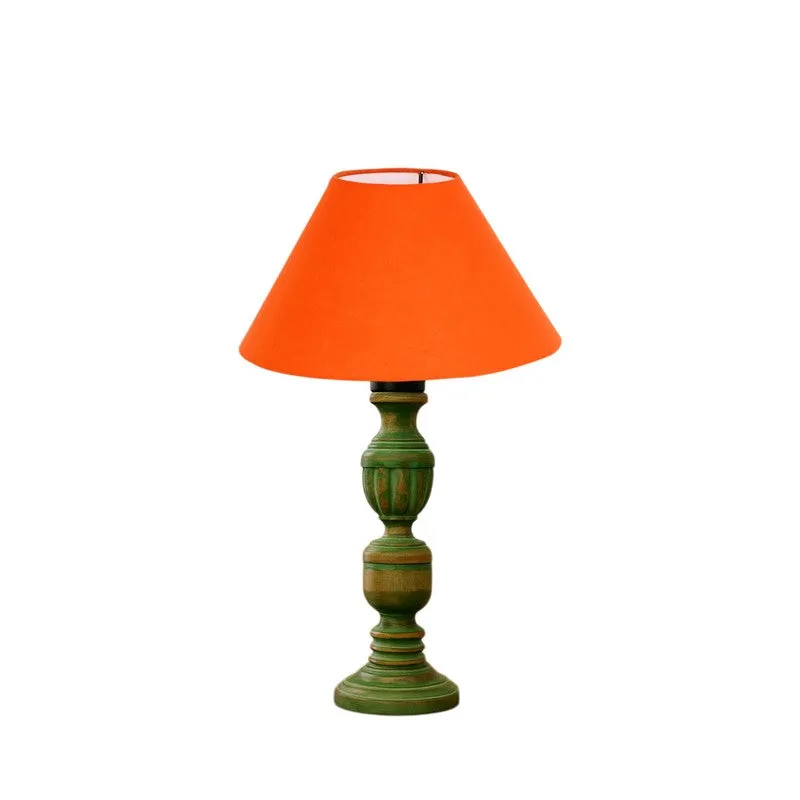 Arvello Kyra Wooden Table Lamp - Orange media 5