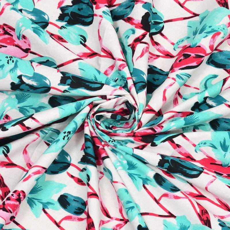 Rangon Cotton Bedsheet (Green,Pink) - 240 TC media 5