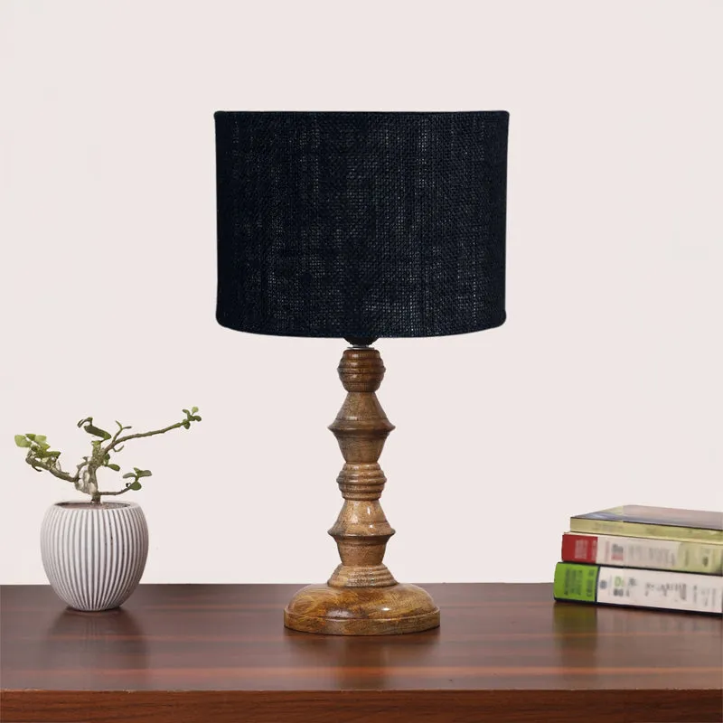 Sienna I Timber Wooden Table Lamp - Black,Brown media 3
