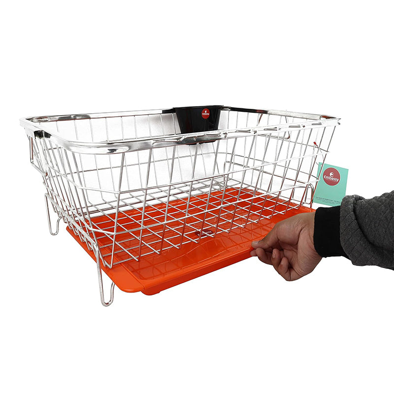 Zave Dish Drainer Basket With Tray media 8