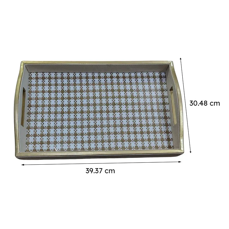 Checkra Faux Leather Serving Tray media 6