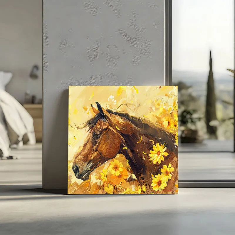 Garden Horse Canvas Wall Painting media 3