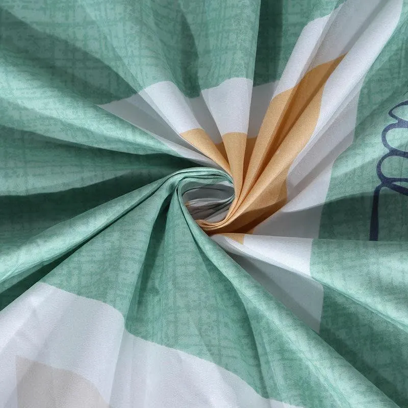 Kani Geometric Bedsheet (Teal) - 150 GSM media 5
