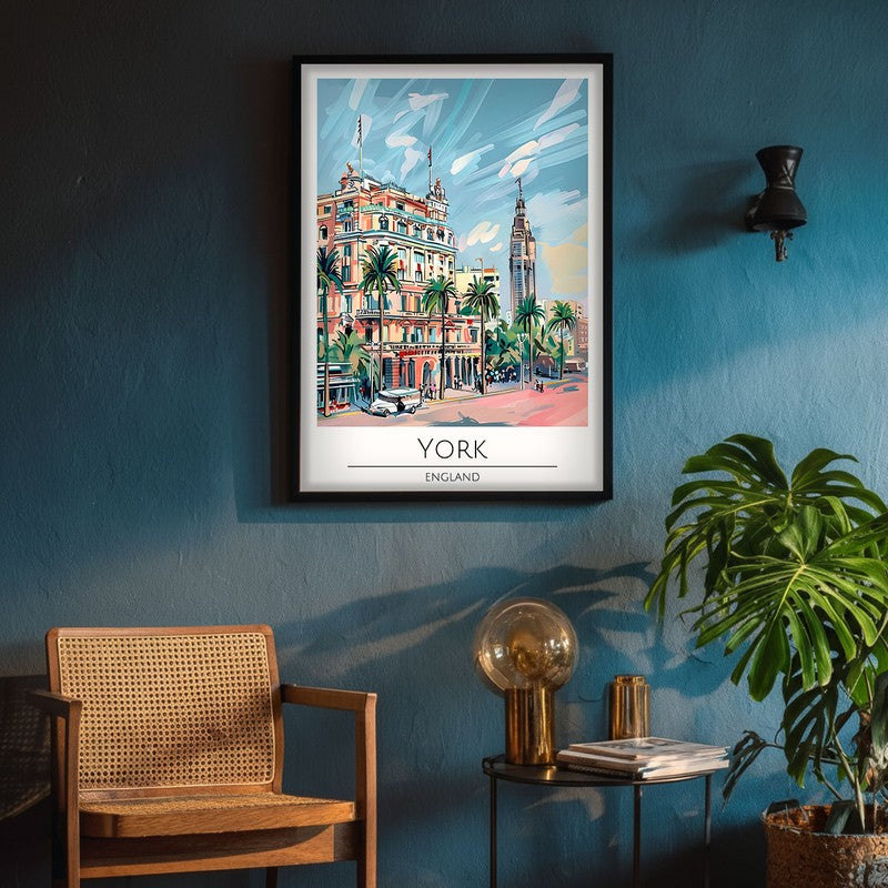 Vintage York Framed Canvas Wall Painting media 4
