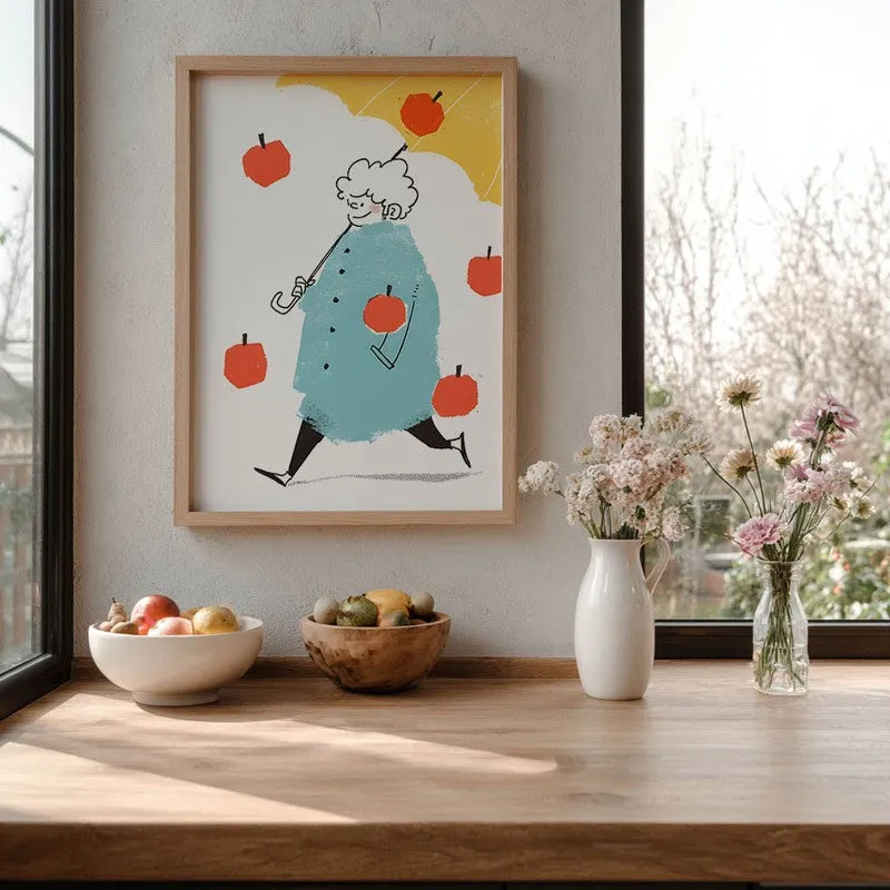 Fruit Fall Archival Canvas Wall Art - Brown media 6