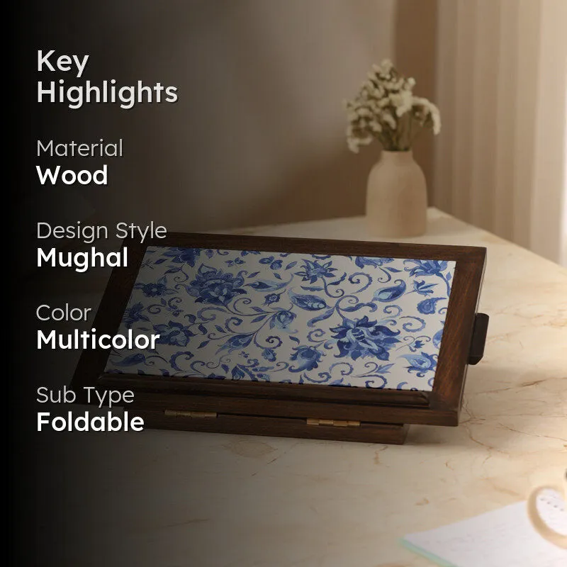 Mughal Flora Wood Laptop Stand media 2