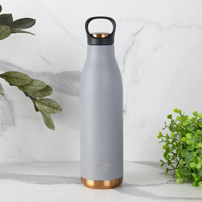 Liquid Muse Hot & Cold Thermos Water Bottle (Grey) - 750 mL media 1