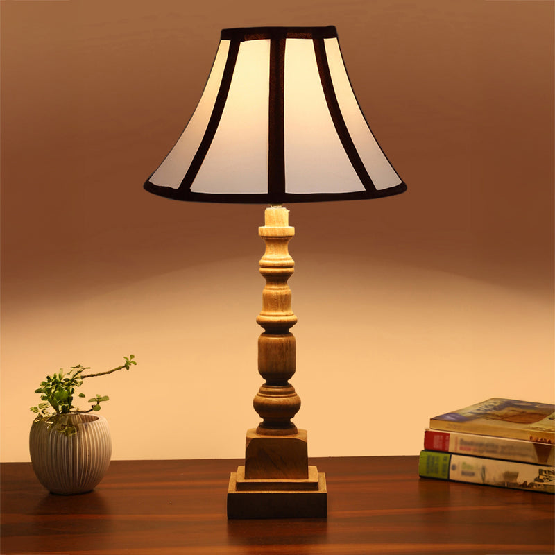 Stripra Arbor Wooden Table Lamp - White,Black,Brown
