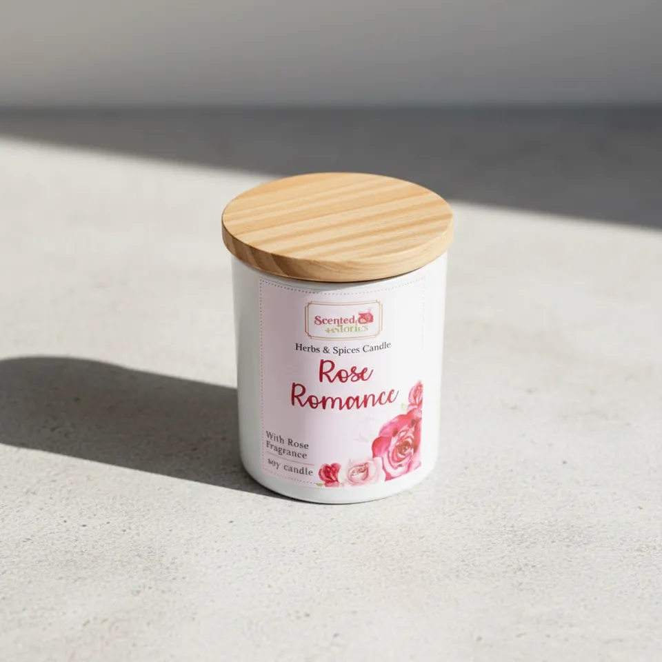 Rose Bloom Scented Soy Wax Candle media 1