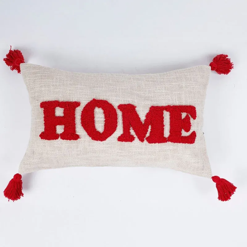 Crimson Comfort Tufted Cushion Cover media 8