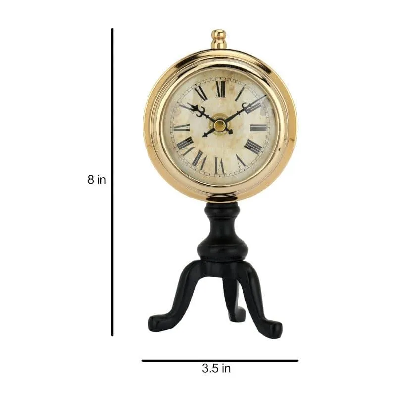 Bastien Table Clock - Gold & Black media 3