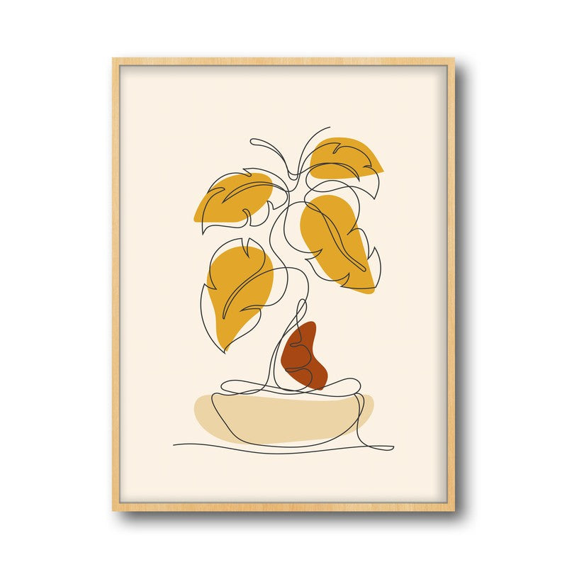 Boho Sunlight Serenade Archival Canvas Wall Art - Natural Brown Frame media 5