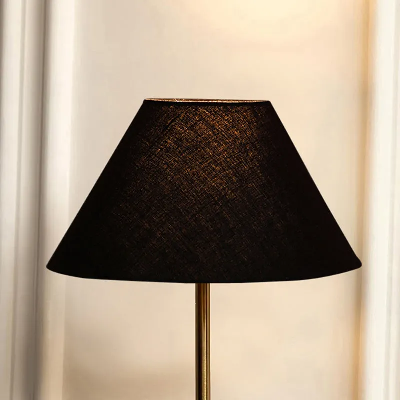 Glow Mesa Cotton & Metal Table Lamp (Empire) - Black,Gold media 3