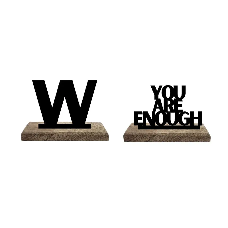 Empowerment & Enigma Typography Showpiece - Set Of Two media 5