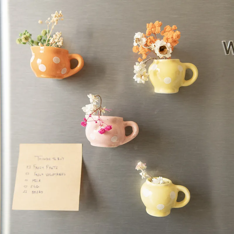 Garden Party Magnetic Fridge Planter - Set Of Four media 1