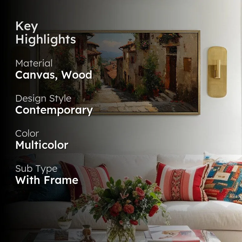 Gilded Gloaming Canvas Wall Painting With Frame media 2
