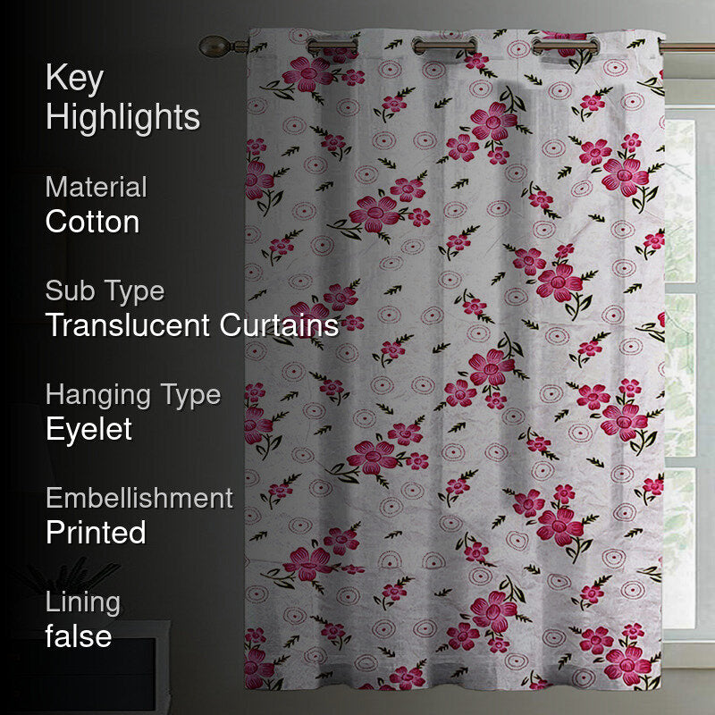 Eleonora Floral Cotton Curtain media 2