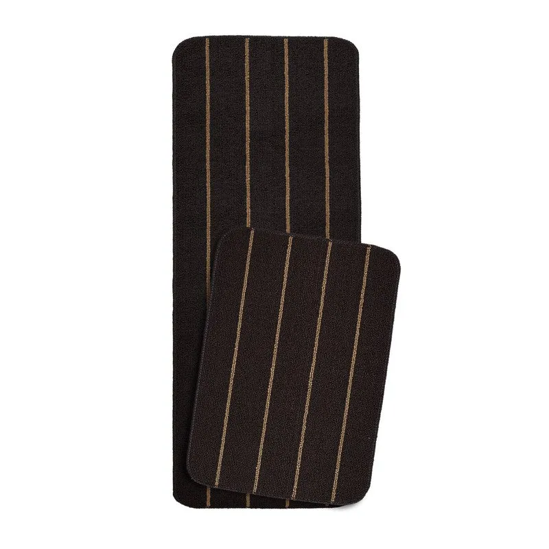 CozyLines Kitchen Floor Mats (Brown) - Set of Two media 3