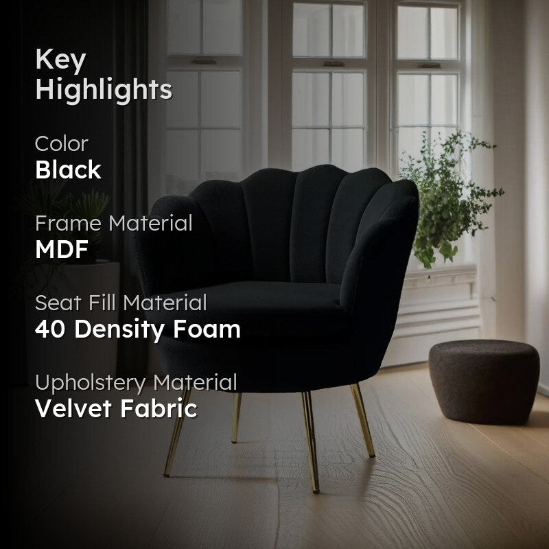 Velvique Shadow Accent Chair  Black media 2