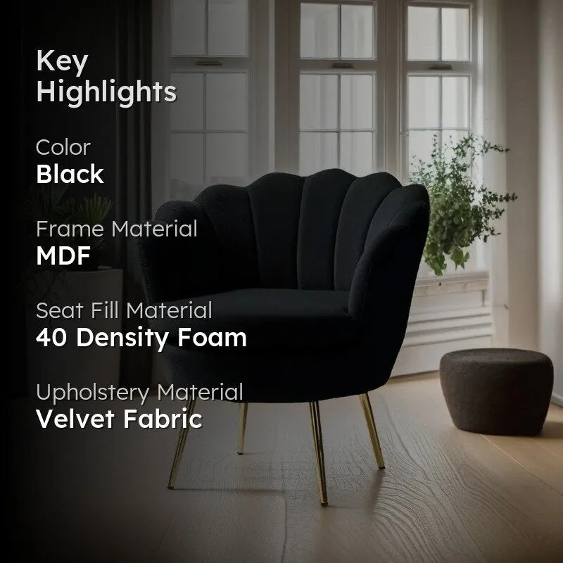 Velvique Shadow Accent Chair  Black media 2