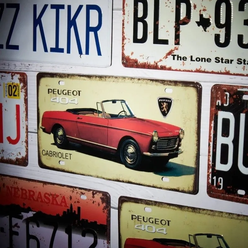 Peugeot 404 Metal Wall Accent media 1
