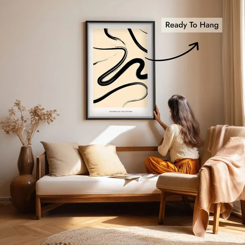 Fluid Balance Canvas Wall Painting With Black Frame media 7