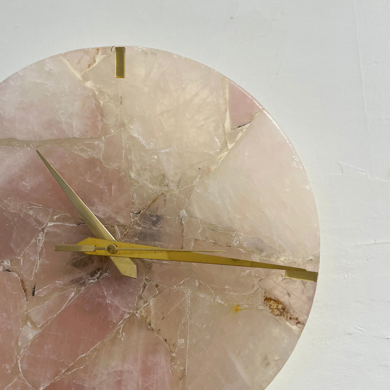 Obelia Handcrafted Agate Wall Clock - Brown media 5