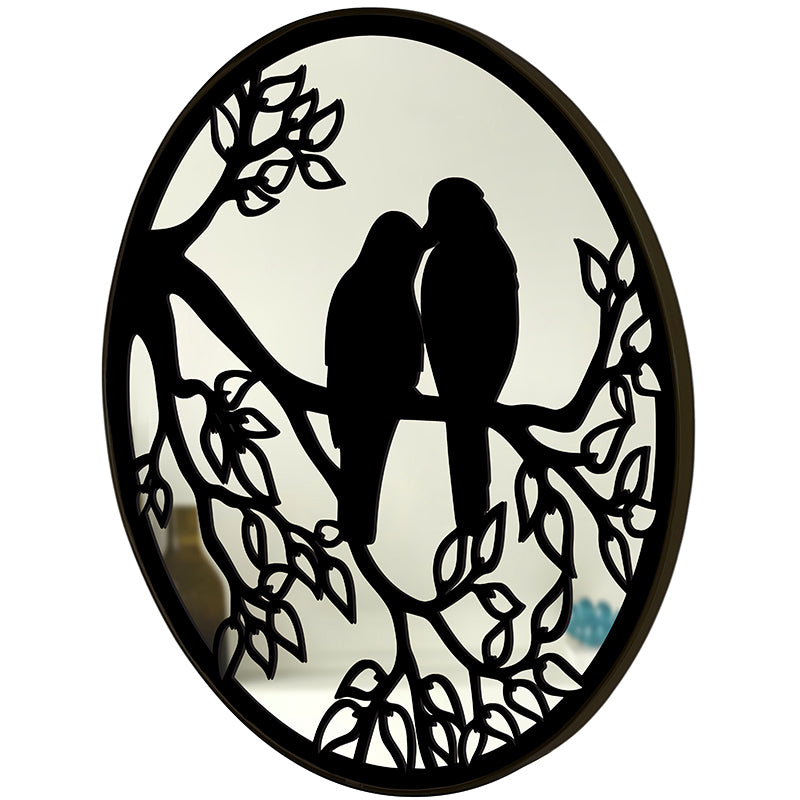 Pakshi Pair Decorative Wall Mirror media 5