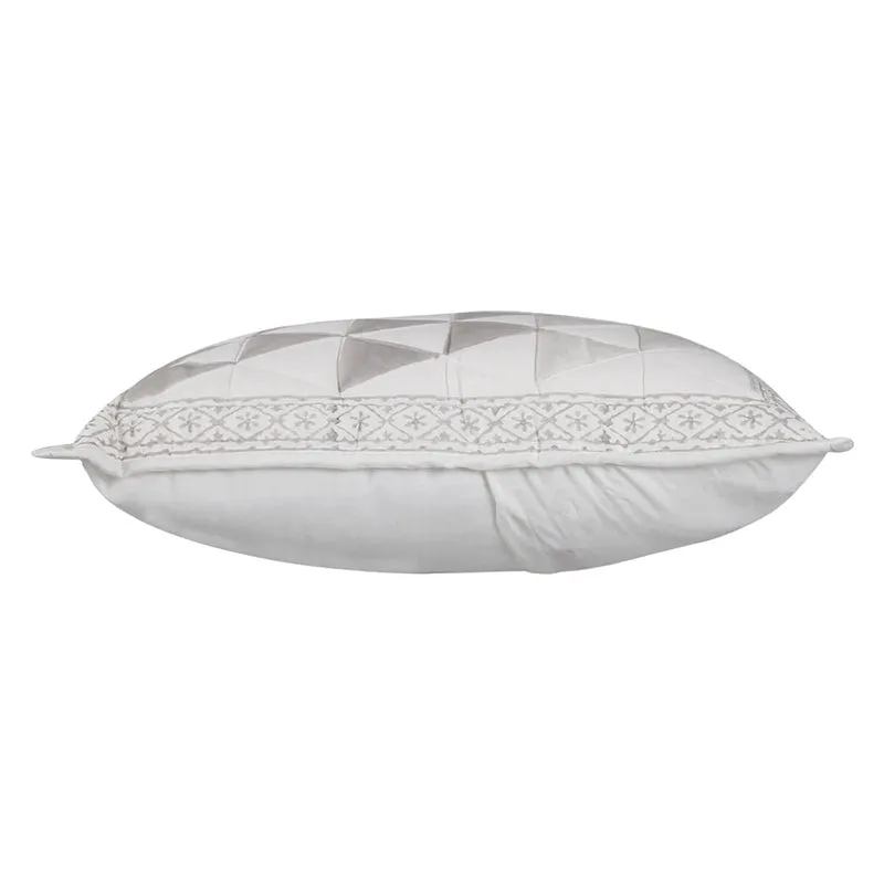 India Circus Shadowstone Tufted Cotton Cushion Cover (Grey & White) - Set Of Two media 6